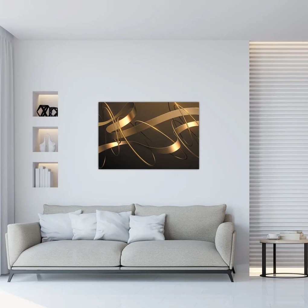 Tablou - Panglici de bronz (90x60 cm)