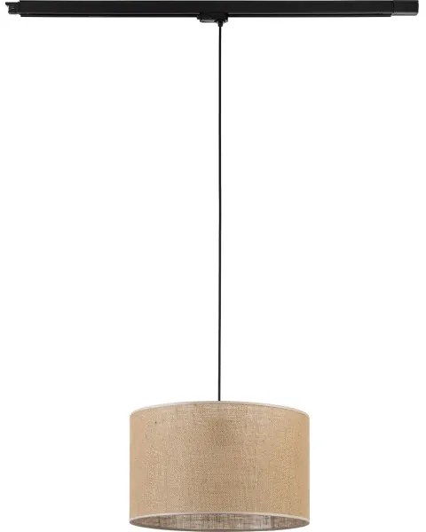 Lustră pe cablu pentru sistem de șină trifazic TRACER 1xE27/15W/230V d. 38 cm negru/maro