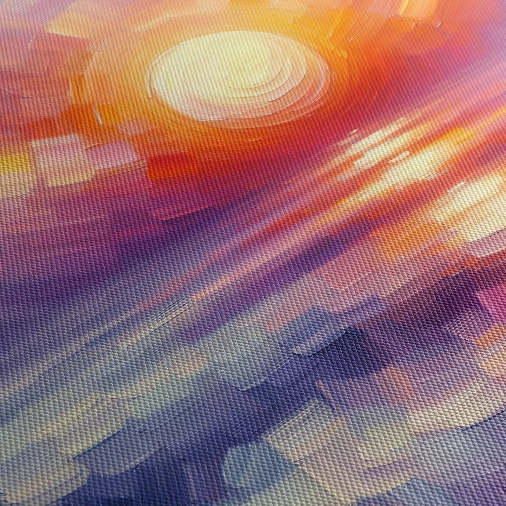 Tablou - Apus de soare artistic colorat (70x50 cm)