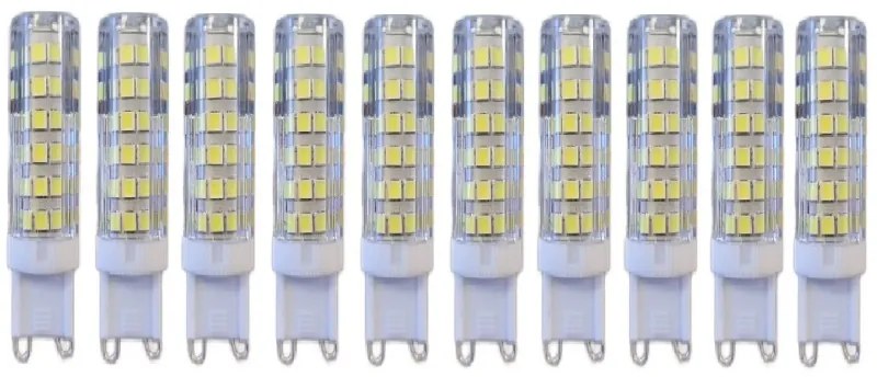 Set 10 x Becuri LED G9 – 9W, Lumină Caldă 6000K, 220V 💡