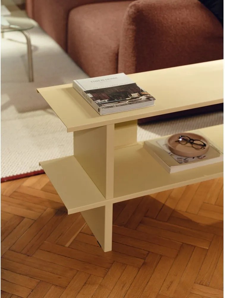 Etajeră galbenă din metal 160x57x37 cm Hes – noo.ma