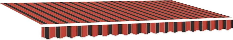 vidaXL Material de înlocuire pentru copertină Portocalie și maro