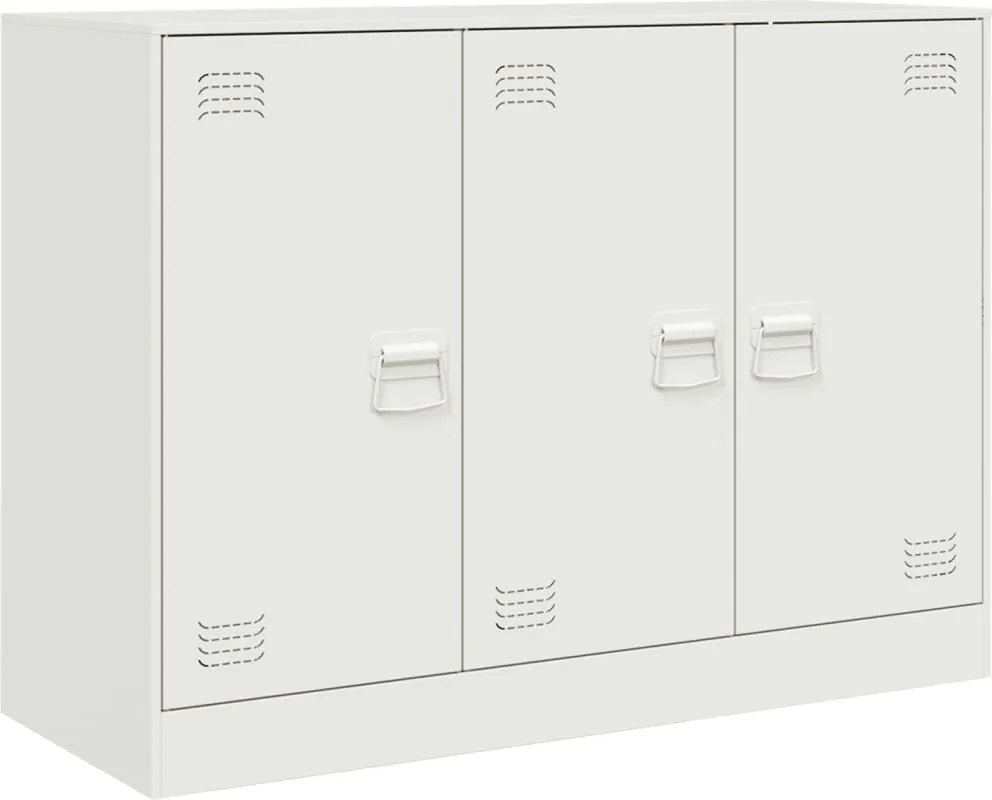 vidaXL Servantă, alb, 99x39x73 cm, oțel