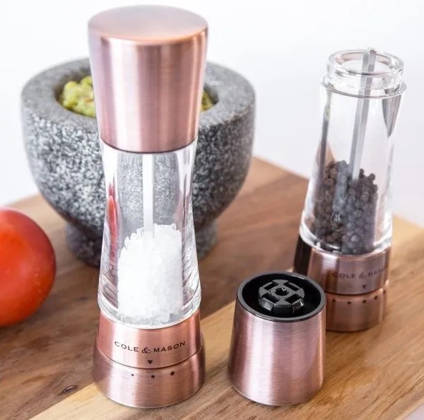 Cole&Mason DERWENT set 2 râșnițe sare și piper, 19 cm, cupru