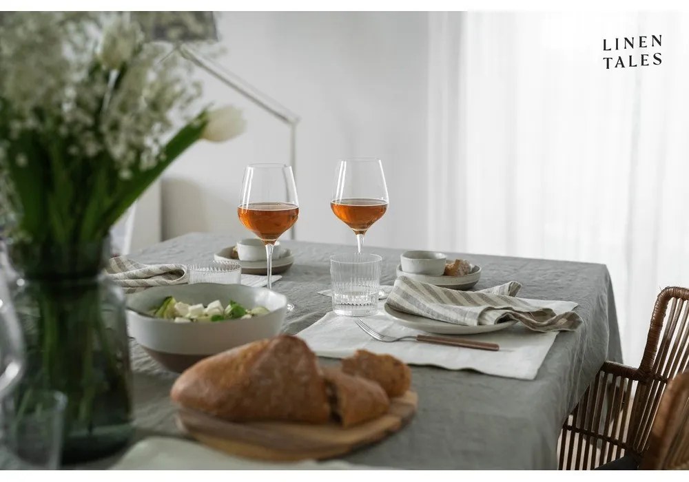 Față de masă din in 140x300 cm Khaki – Linen Tales