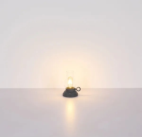 Lampă LED tactilă reîncărcabilă dimabilă de masă Globo 58016A PETRO 1W/3,7V 1200 mAh antracit