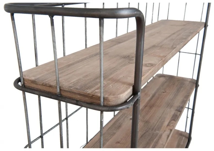Etajera de perete, din metal, 3 rafturi, Alverton