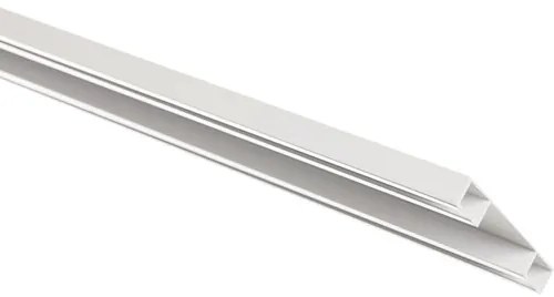 Șină perdea aluminiu 2 canale, albă 200 cm