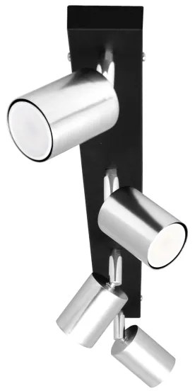 Spot LED TUNE 4xGU10/4,8W/230V crom mat/negru