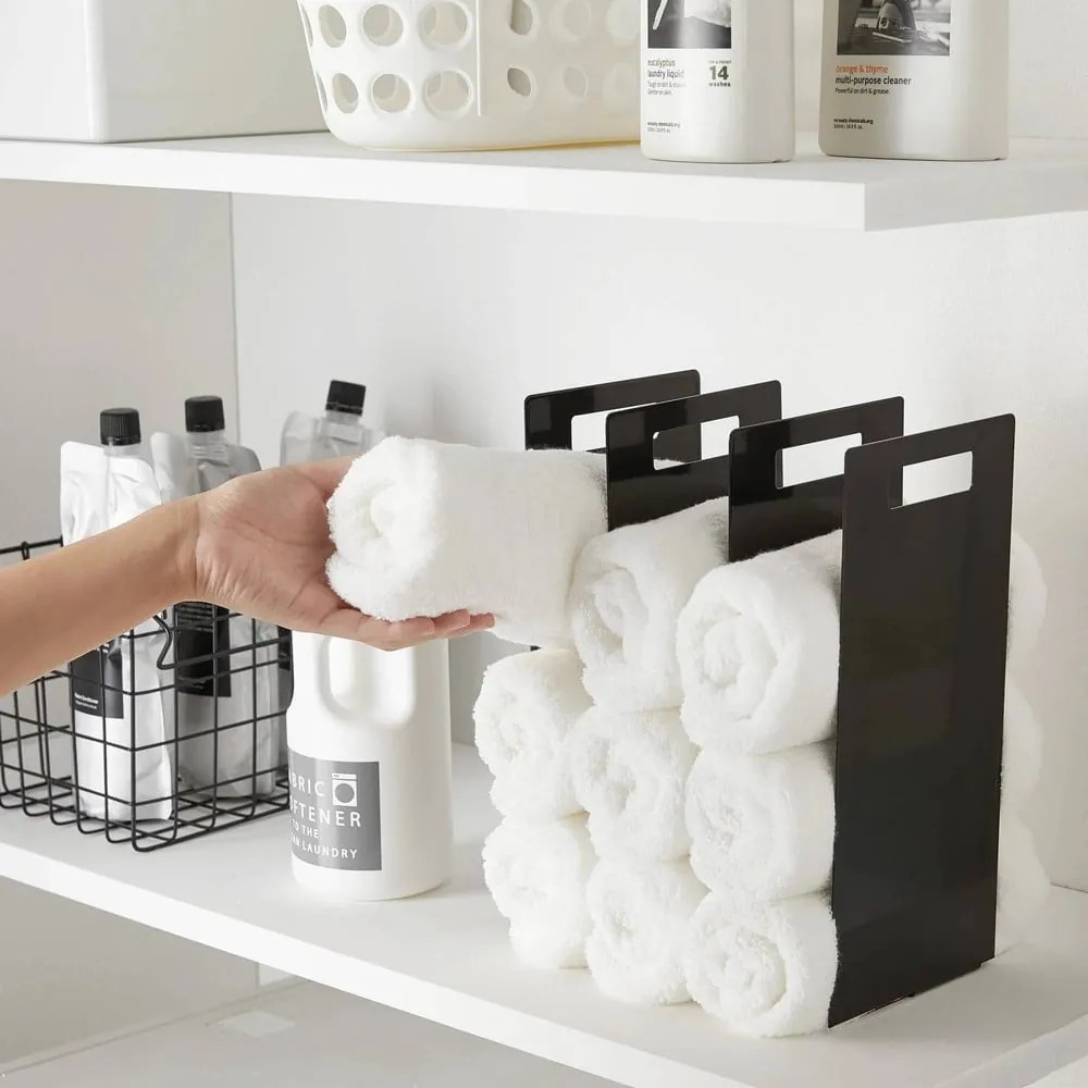 Suporturi pentru prosoape negre 2 buc. din metal Tower – YAMAZAKI