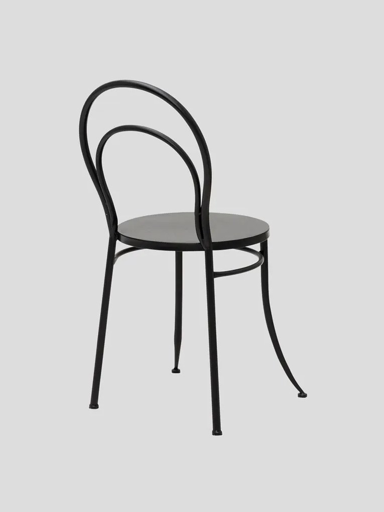 Scaun exterior negru din metal Curbis