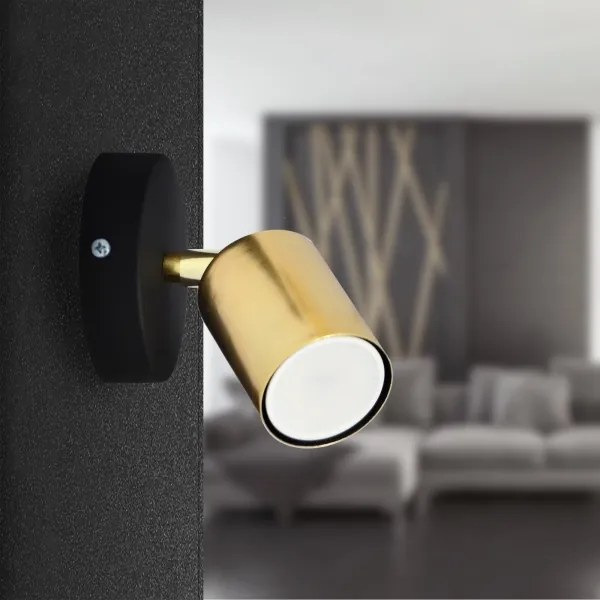 LED Spot de perete TUNE 1xGU10/4,8W/230V auriu/negru