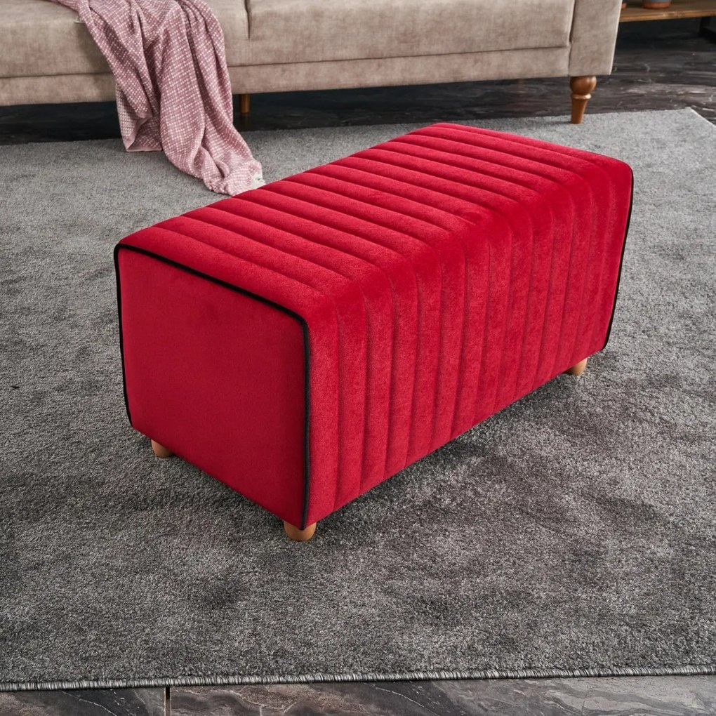 Taburet Mabel Pouf Roșu