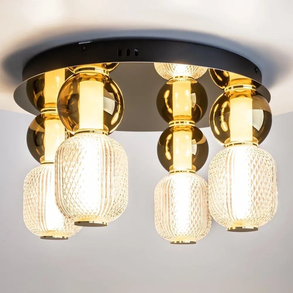 Plafoniera LED design modern decorativ Drop auriu