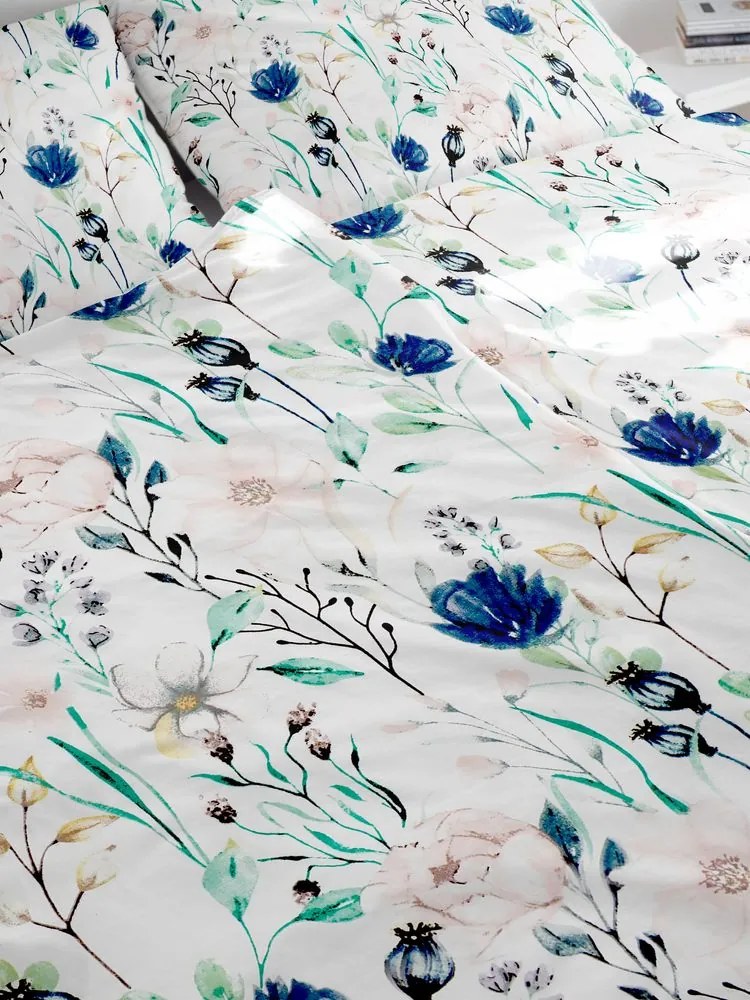 Lenjerie de pat din bumbac PĂJIȘTE ÎNFLORITĂ