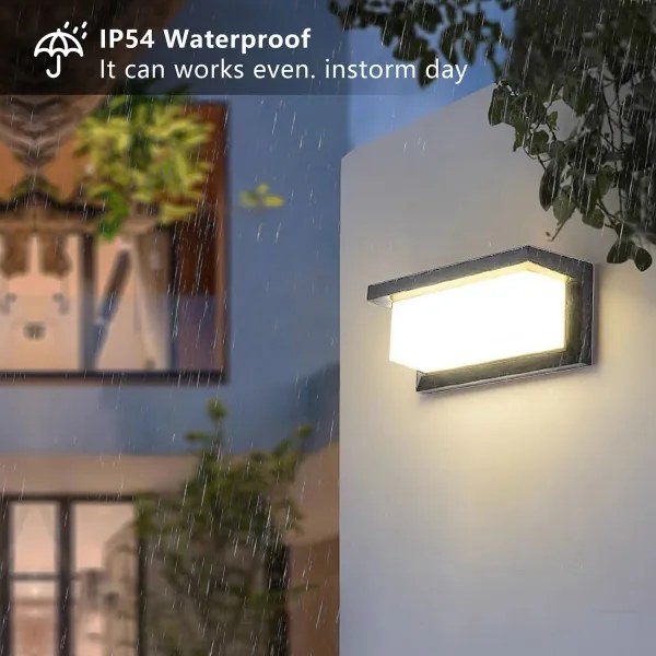 Brilagi BRICKY Aplica de perete pentru exterior LED RGBW 1xE27/9W/230V antracit IP54