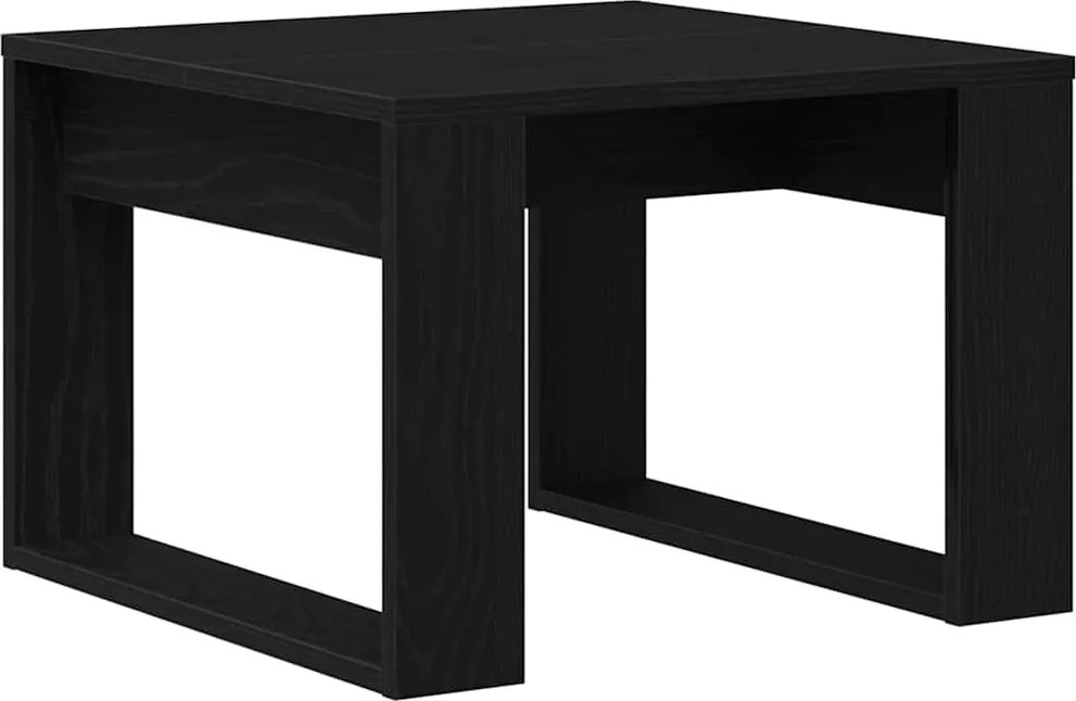 vidaXL Masă de cafea Stejar Negru 50 x 50 x 35 cm Lemn compozit