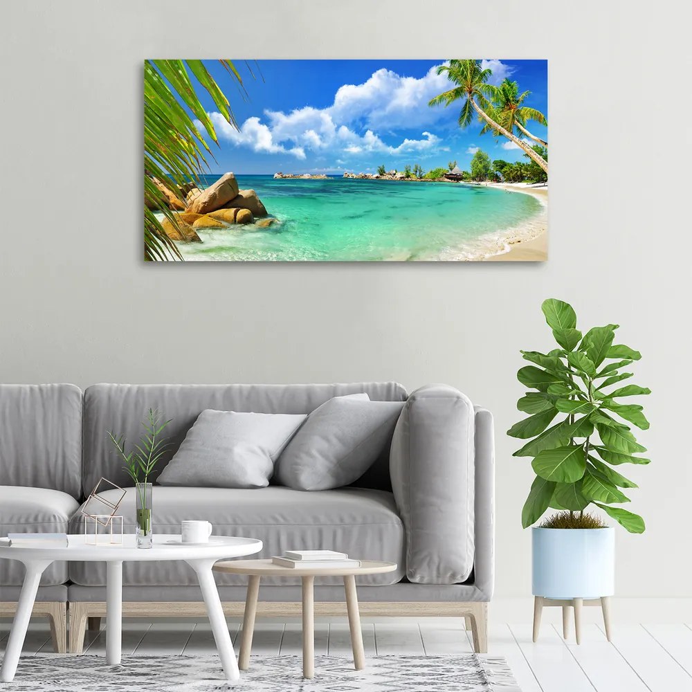 Tablou pe pânză Plaja seychelles