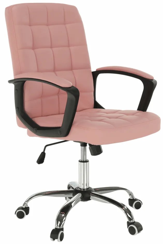 Fotoliu de birou, piele ecologica roz RULIS