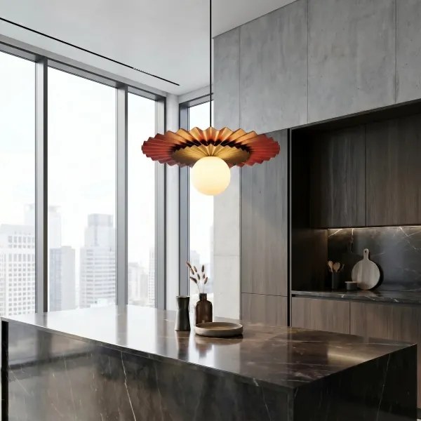 Pendul pe cablu UMBRA 1xG9/8W/230V negru/portocaliu