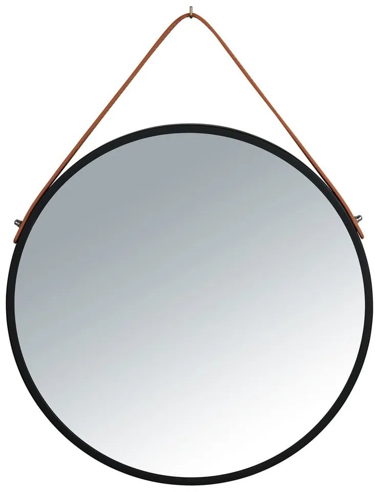 Oglindă suspendată Wenko Borrone, ø 40 cm, negru