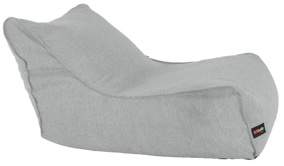 Fotoliu tip sac, material textil gri deschis, EGALEO