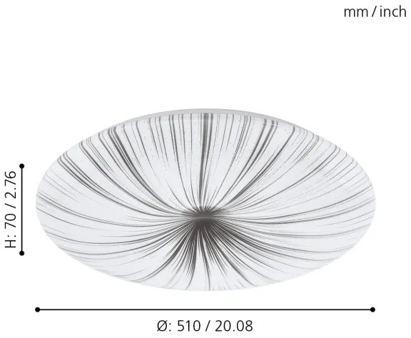 Eglo 98326 - Plafonieră LED NIEVES LED/30,8W/230V