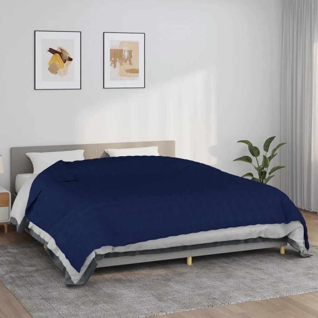 vidaXL Pătură cu greutăți, albastru, 220x260 cm, 11 kg, textil