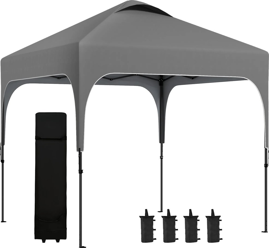 Outsunny Pavilion de grădină Pop-up pliant 2,5 x 2,5 m înălțime reglabilă țesătură Oxford anti UV50+ cadru din oțel sac de transport | Aosom Romania