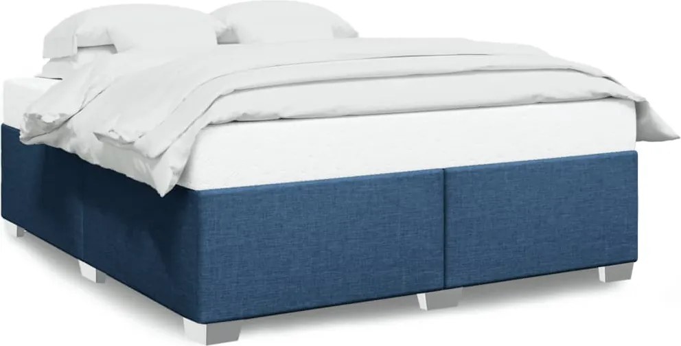 vidaXL Cadru de pat fără saltea, albastru, 180x200 cm, textil