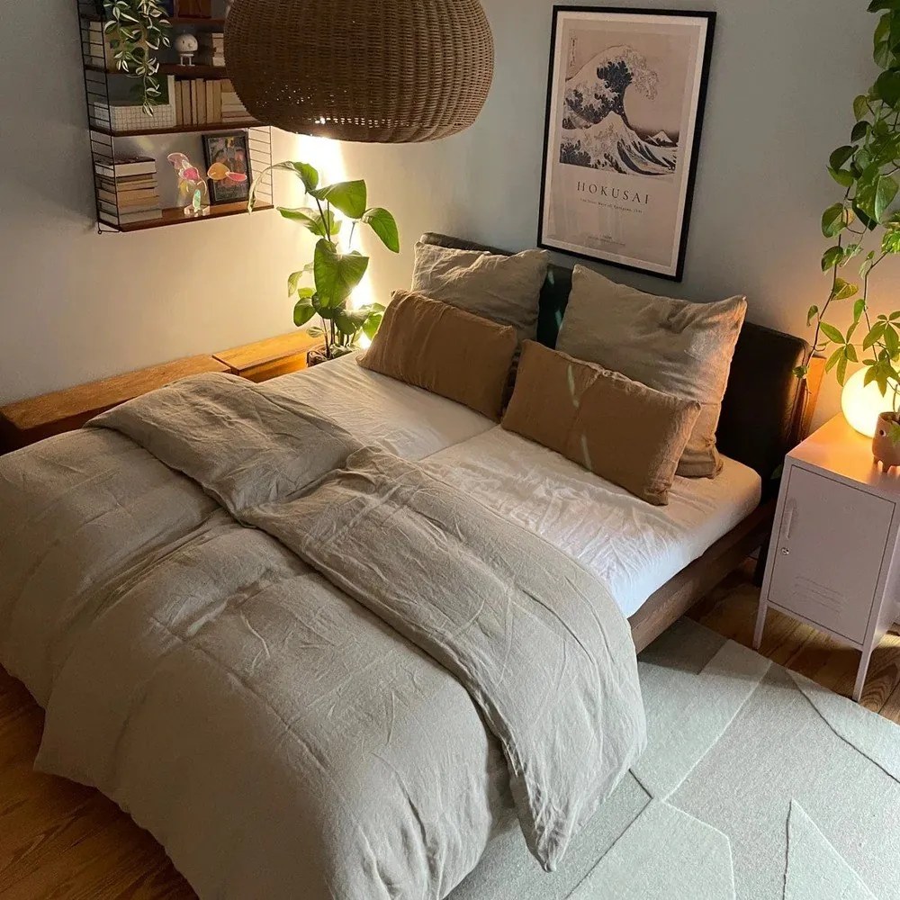 Față de pernă din in 70x90 cm Natural – Linen Tales