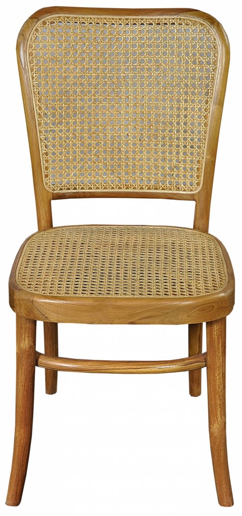 Scaun din lemn de tec si ratan Sit&amp;Chairs
