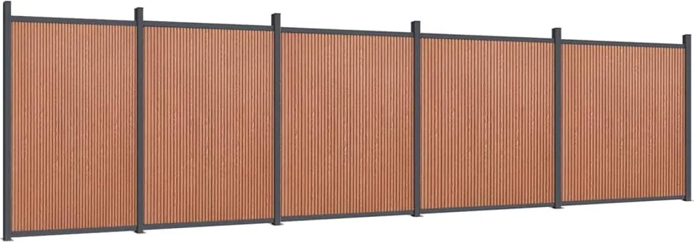 vidaXL Panouri pentru gard, maro, 872x186 cm, WPC