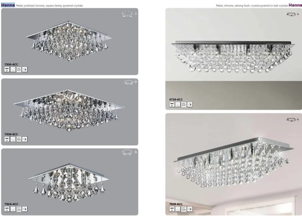 Plafoniera eleganta design modern Hanna 8L