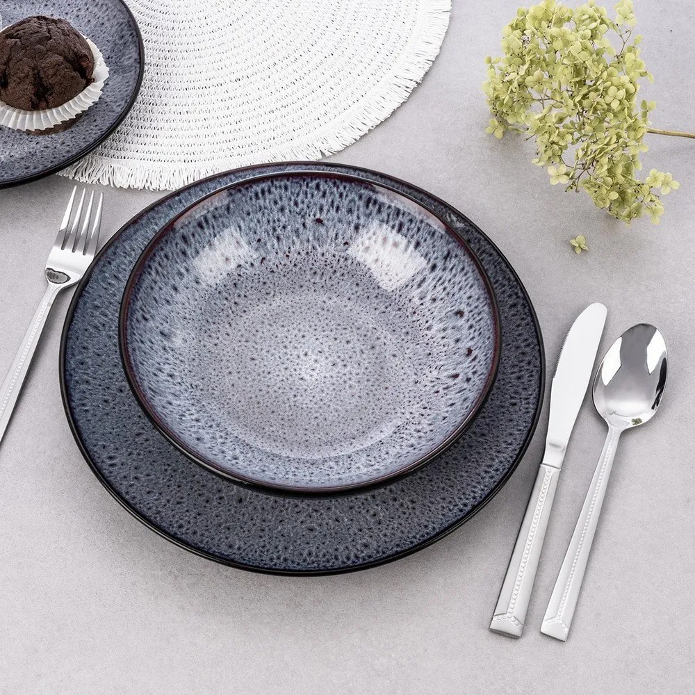 Tacâmuri argintii din oțel inoxidabil 24 buc. Bright – Orion