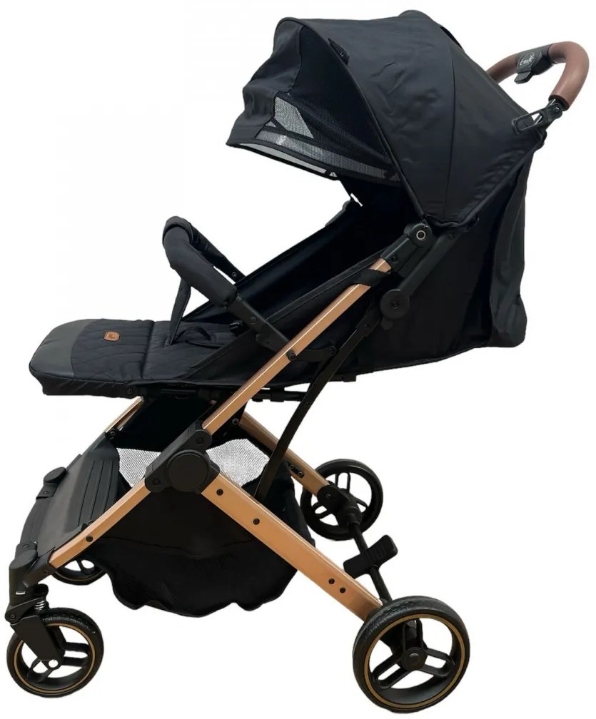 Carucior sport pentru copii, pliere compacta pentru avion cu sistem tip troller CPC-44-negru