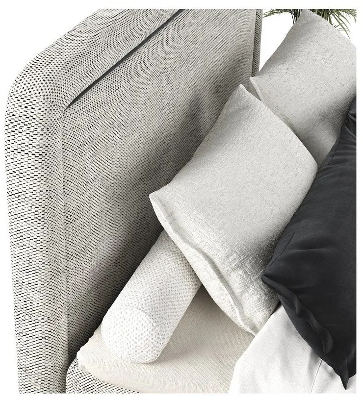 Pat boxspring gri deschis 180x200 cm Dove – Maison de Rêve