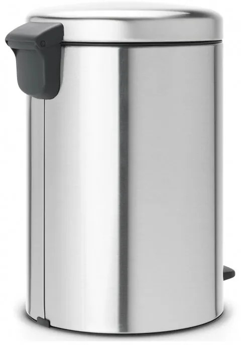 Coș cu pedală Brabantia NewIcon 649046, 20 l, închidere lină, bază antiderapantă, rezistent la amprente, Inox/Mate