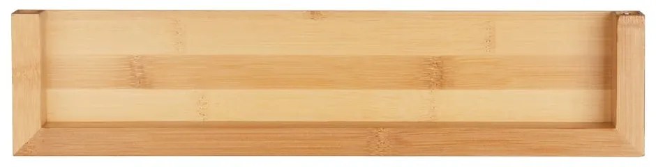 Raft de perete din bambus Wenko Dark, lățime 40 cm