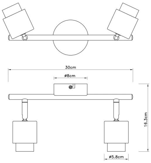 Spot Globo 54031-2 JORNA 2xE27/40W/230V