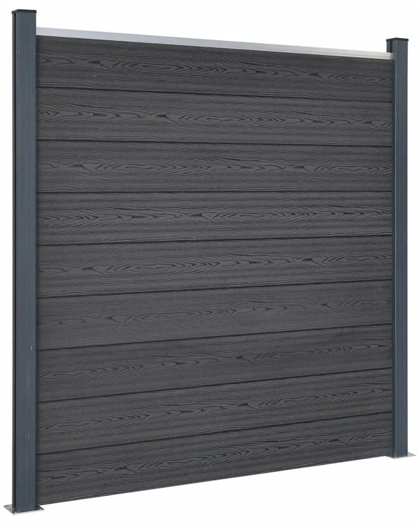 vidaXL Set panouri pentru gard, gri, 180x186 cm, WPC