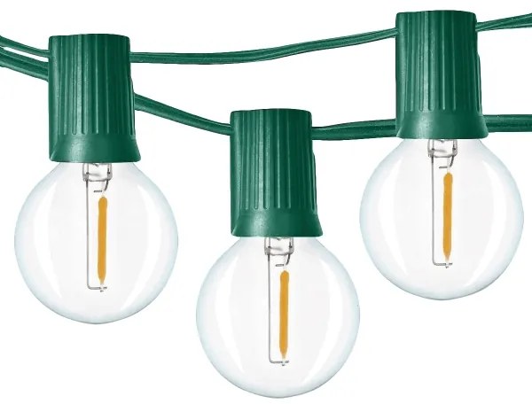 Brilagi - Ghirlandă LED de exterior GIRLANDA, 25 x E12, 20 m, verde, IP44, alb cald