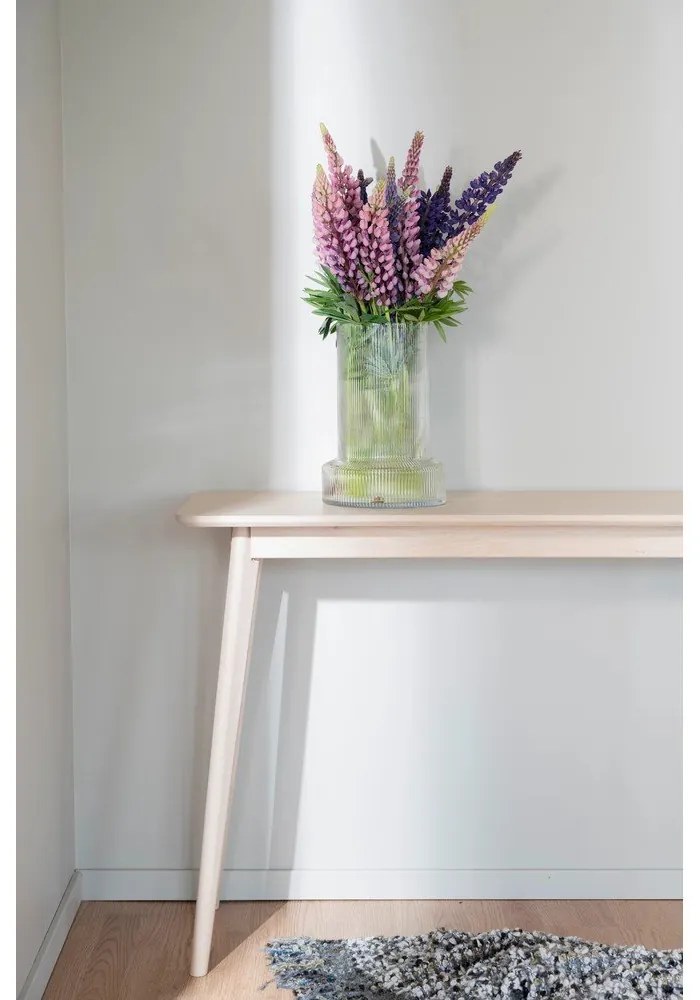 Masă consolă în culoare naturală cu aspect de lemn de stejar 120x40 cm Yumi - Rowico