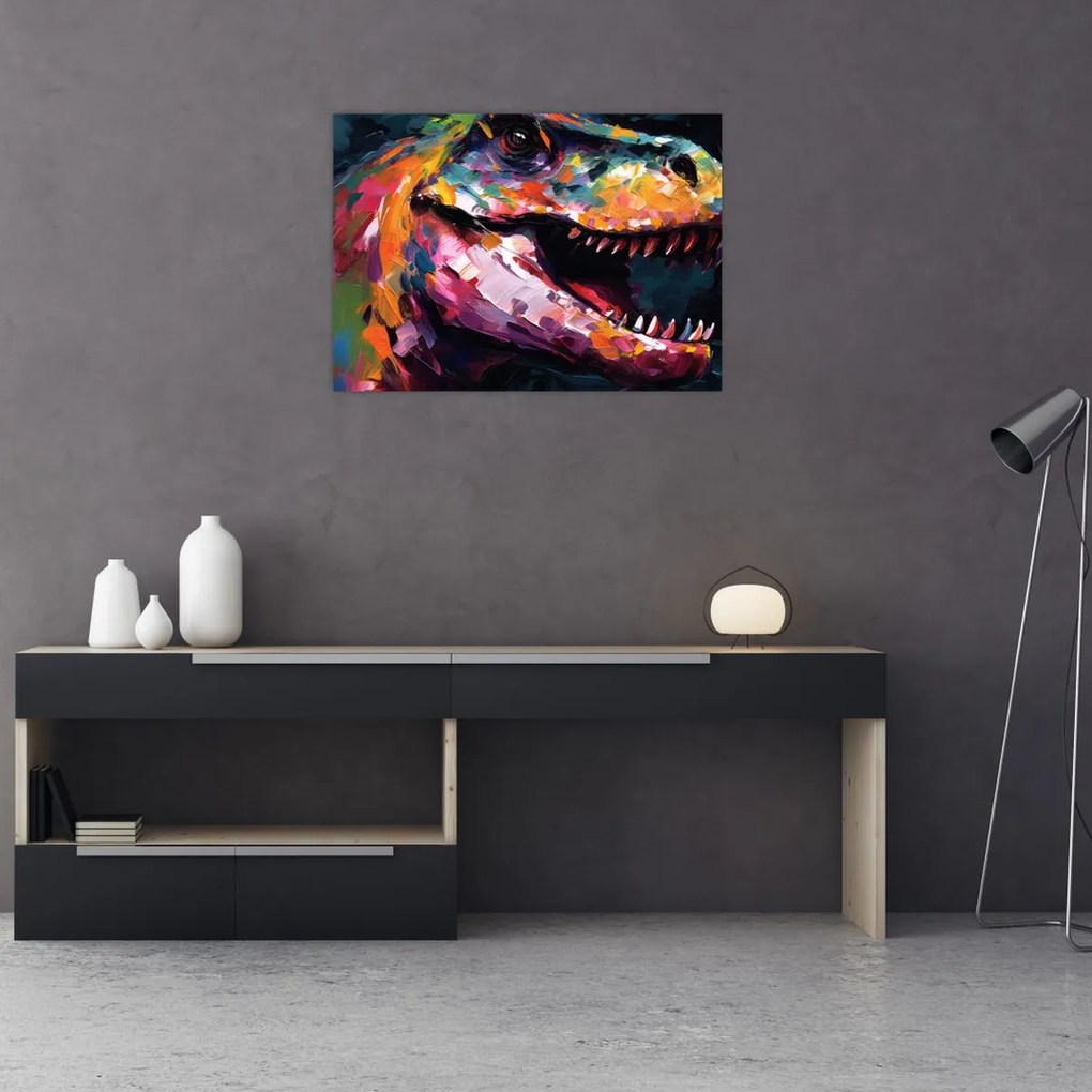 Tablou - Dinozaur, pictură (70x50 cm)