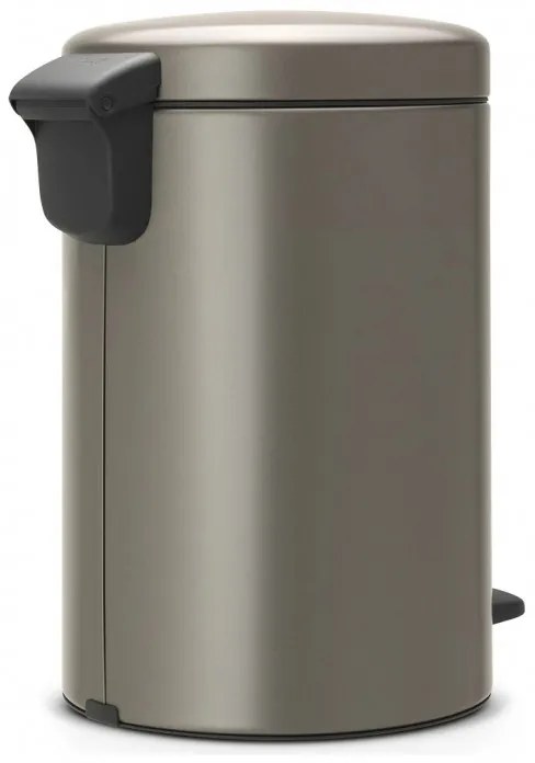 Cos de gunoi cu pedala Brabantia NewIcon 649027, 12 L, Inchidere lina, bază antiderapantă, gri