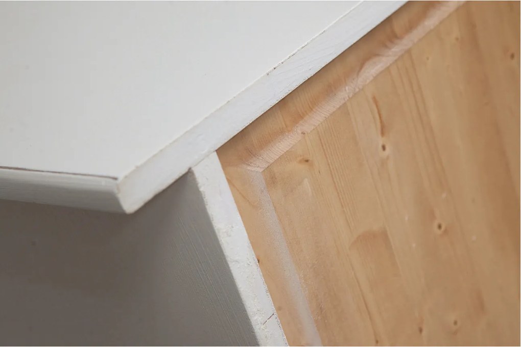 Comoda, L114 48 H99 cm, alb antichizat, lemn masiv