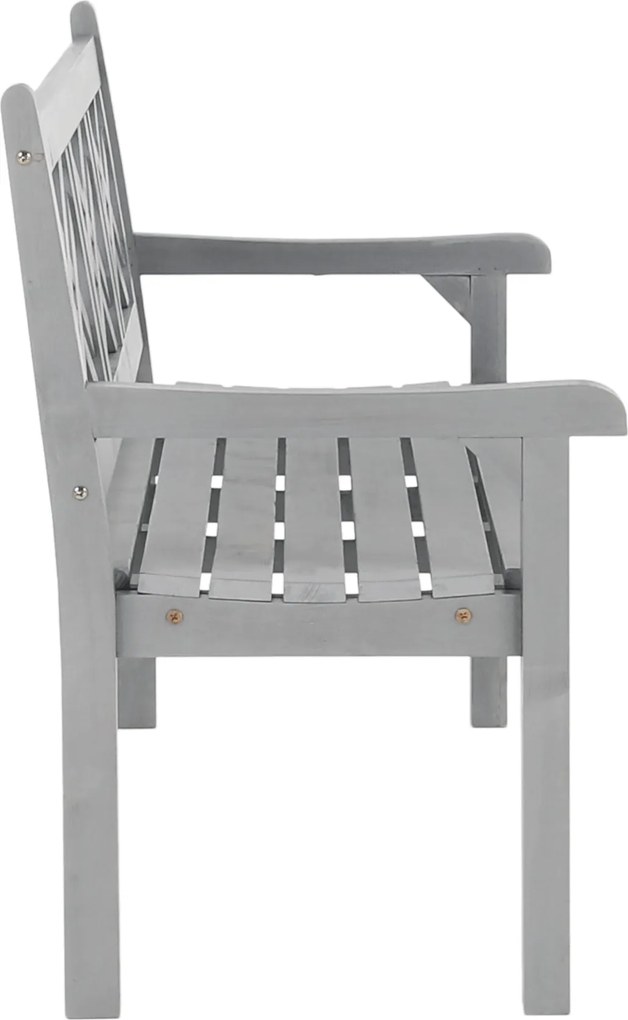 Bancă de grădină din lemn, gri, 150 cm, FABLA