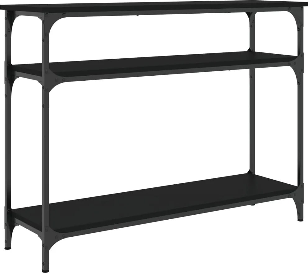 vidaXL Măsuță consolă, negru, 100x29x75 cm, lemn compozit