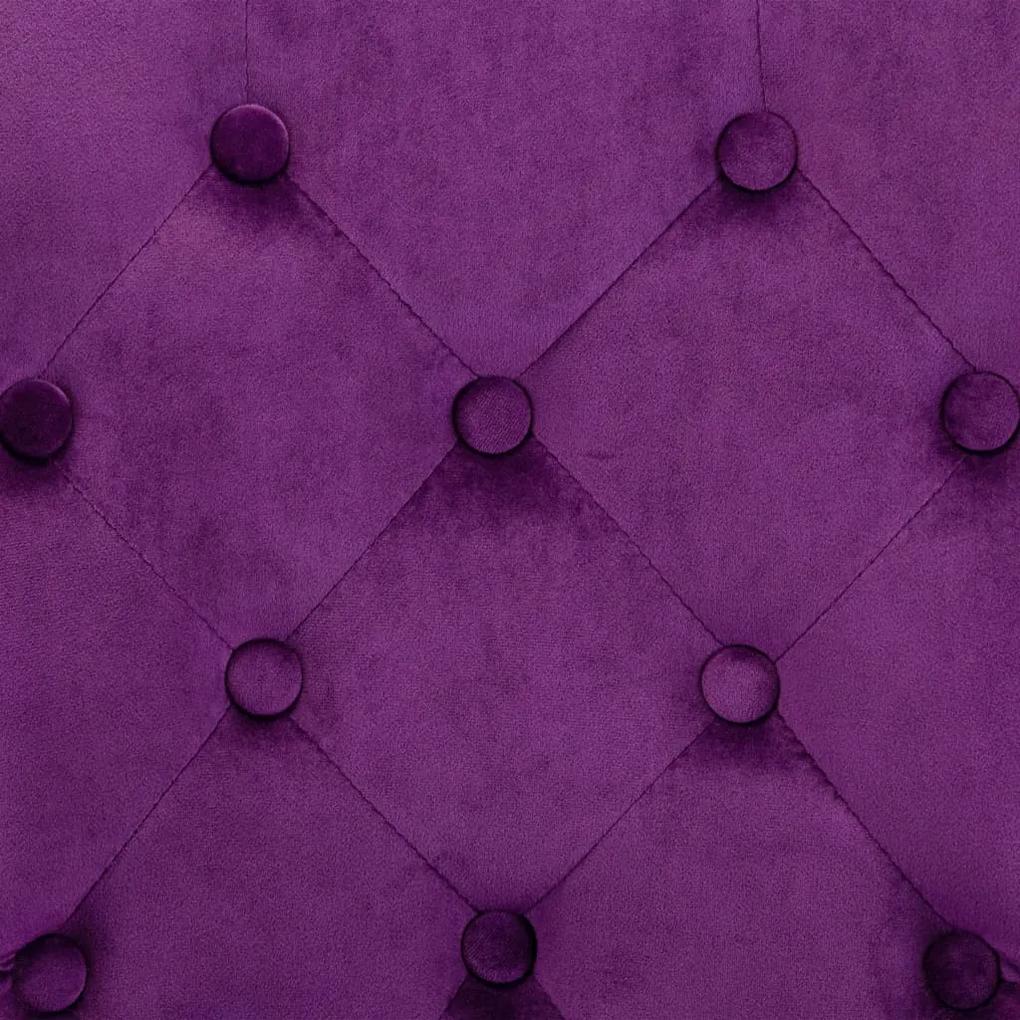 Scaune de bucatarie, 2 buc., violet, catifea 2, Violet