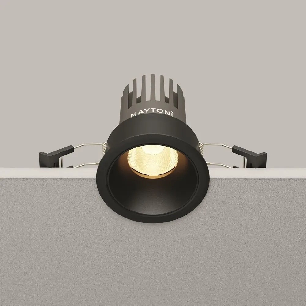 Spot incastrabil LED Dip negru 3000K 10W